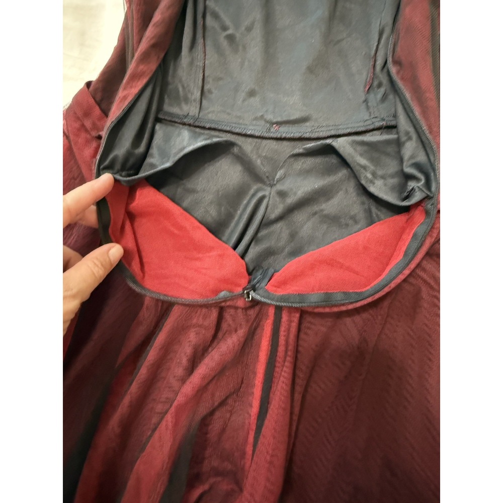 Cache VTG 90s Y2K Dress Tulle Mesh Dark Romantic Goth Vamp Fairy Whimsi SM READ - Picture 12 of 16